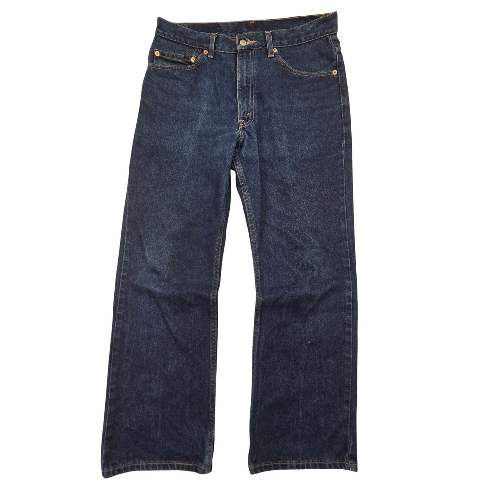 Vintage Levis 517 Bootcut Jeans Mens 34x29 Dark Wash Indigo Blue Denim Y2K